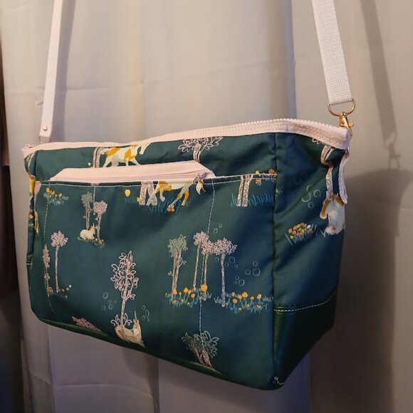 New Unicorn Mystical Diaper Bag Green Pink mystical print Girls theme Large 20" - Picture 3 of 11